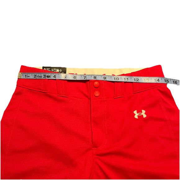 🥎Under Armour Red Cropped Softball Pants Juniors M NWT! 🥎 - Picture 7 of 12